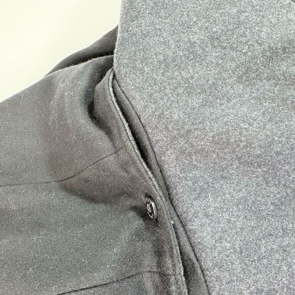 Guess Coat Womens XXL 2X Black Gray Hooded Wool Blend Overcoat A Line Classic - Picture 6 of 10